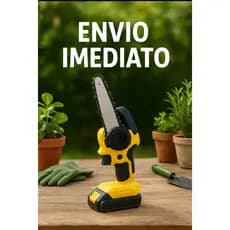 Mini Motosserra Elétrica 6'' Com Bateria Recarregável Bivolt