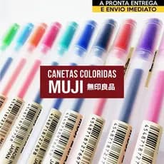(Original) Caneta Muji 0.38mm Coloridas Variadas Ponta Fina Importada Japão