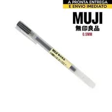 Caneta Muji 0.5mm Preta Unidades Original Japão