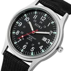Relógio Masculino Estilo Militar Preto Durável
