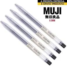 Caneta Muji 0.5mm 4 Unidades Retrátil