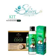 Kit 06 Reparador de Pontas Óleo de Coco 60ml - Bell Corpus Cosméticos