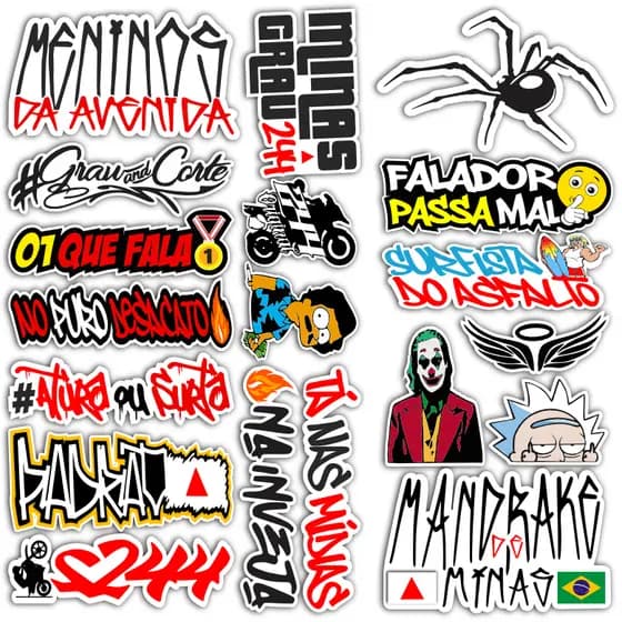 Adesivos Mandrake Minas 244 para Bike cartela Carro Moto Capacete impreshow M28
