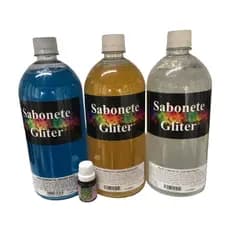 Base para Sabonete Líquido com Glitter 1L com 5 ml de Essência