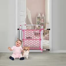 Portão Pet Colorido Grade Para Cachorro 78cm A 83cm Cercado de Proteção