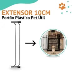 Extensor de Aço do Portão da Pet Util Plástico 10cm