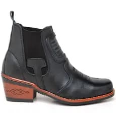 Bota Country Butina Masculina Rodeio Botina Elástico