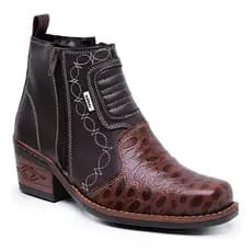 Bota Country Masculina Ziper Butina Texana Rodeio