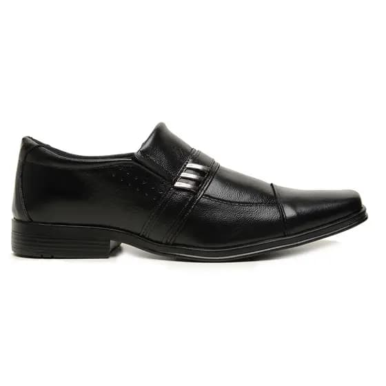 Sapato Social Masculino Couro Legitimo Bico Quadrado Elegante