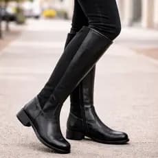 Bota Feminina Montaria Neoprene Sintético Cano Alto