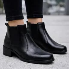 Bota Feminina Chelsea Botina Couro Legitimo