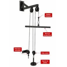 Mono Cross Over Polia De Parede Alta E Baixa Treino Musculação Pulley