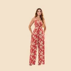 Macacão Pantalona Feminino Alça Ajustável