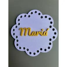 Plaquinha para Crochê com Nome Personalizado | Impressão 3D Artesanal
