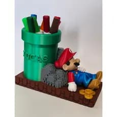 PORTA LAPIS MARIO BROS COM NOME PERSONALIZADO OU SEM NOME
