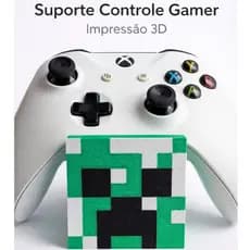 Suporte para Controle Gamer Minecraft | Xbox One Series S/X PS4 PS5 | Organizador Controle Impressão 3D /suporte creeper