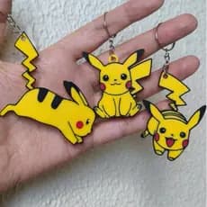 Chaveiro pikachu pokemon pokebola kit para lembrancinha festa aniversário