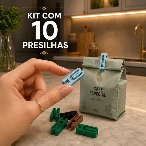 Prendedor para Sacos e Embalagens Presilha embalagens organizadores cozinha clips fecha saquinhos
