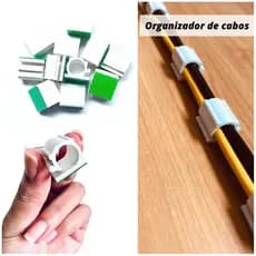 Organizador de fios e cabos auto adesivo até 13mm