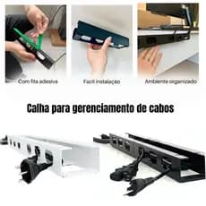 Organizador de fios e cabos pc gamer mesa  setup escrivaninha - escritorio