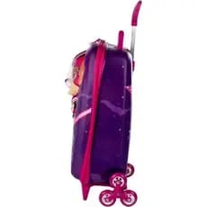 Mala Infantil Roxa Patrulha Canina Design 3D Rodinhas Resistente Leve Facil Transporte Viagem mochila