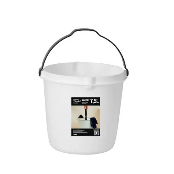 Balde Redondo 7,5 Litros Branco Fly 26x25,5x23cm