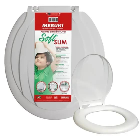Tampa De Vaso Sanitário Mebuki Universal Oval