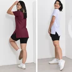 KIT 2 BLUSAS FEMININA SOBRE LEGGING, COBRE BUMBUM, ACADEMIA
