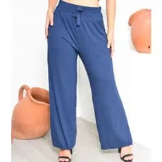 CALÇA PANTALONA VISCOLYCRA CINTURA ALTA COM BOLSO