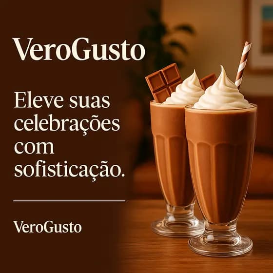 Par de Taças de Vidro 310ml Milkshake Smoothie Elegantes para Receber Amigos