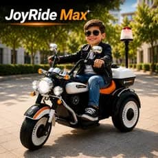 Moto Elétrica Infantil 12V Chopper Branca para Crianças Com Sons e Sirene
