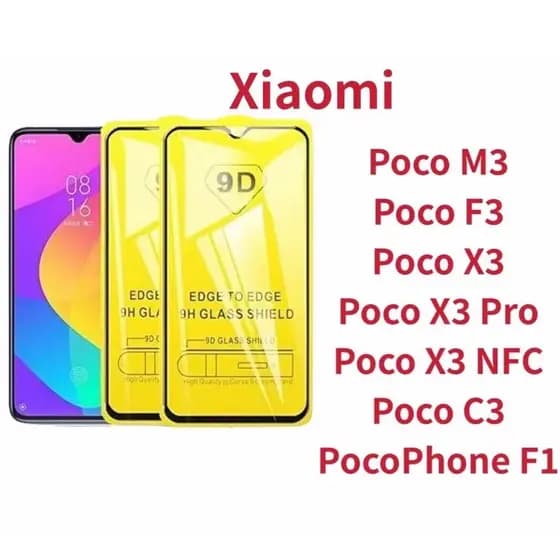 Kit 2 Película De Vidro 3D Xiaomi Poco X5 X6 X7 Pro M3 X3 F3 C3 X4