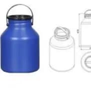 Leiteira Galão Leite 10 Litros C/alça Azul Reforçado  Plastic Injesul