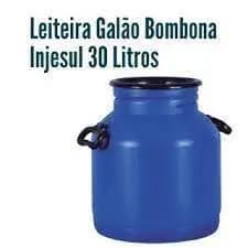 Leiteira Bombona Galão Leite 30 Litros C/alça Azul Reforçado Plastic Injesul