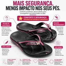 Chinelo Feminino Alcalay Ortopédico Facite Plantar Esporão E Anatômico Antiderrapante