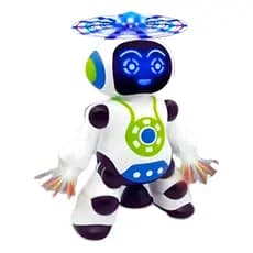 Brinquedo Robô Musical Infantil Com Luzes Led Dança 360º Som Sensorial para Crianças