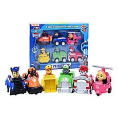 Kit 6 Carrinhos Patrulha Canina Fricção Brinquedos Cachorro Infantil Coleção