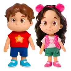 Kit Bonecos Maria Clara e JP 15 CM Brinquedos Educativos Infantil dia das Crianças Natal