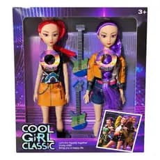 Kit 2 Bonecas K-Pop Guerreiras Articuladas com Som e Acessórios