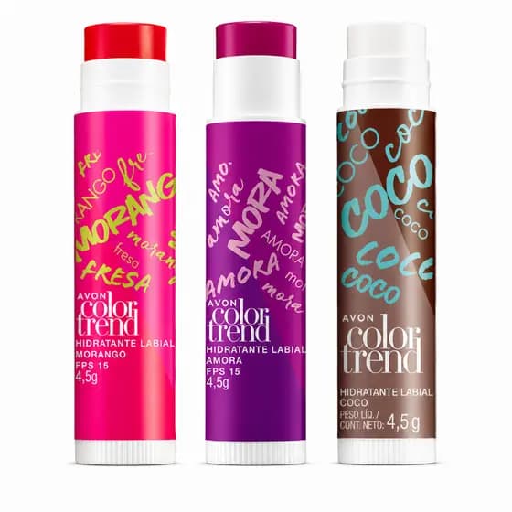 Hidratante Labial Avon Color Trend FPS15 4,5g Batom Lip Balm Hidratante