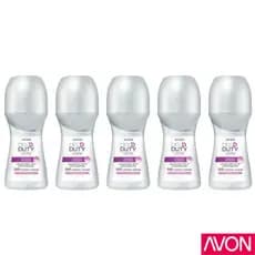 Kit 5 Desodorantes Antitranspirante Roll-On Clareador On Duty Care Avon 48ml