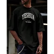 Camiseta Oversized Streetwear Yeshua Jesus Salvação Messias Gospel REF 7214 VEST NERD