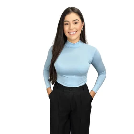 Blusa Feminina De Inverno Cacharrel Manga Longa Lisa Blusa De Frio Feminina