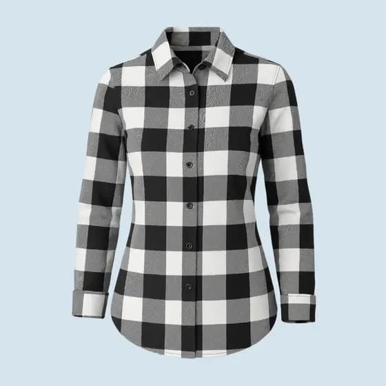 Camisa Xadrez Feminina Country Rodeio Flanela Casual