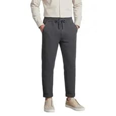 Calça Masculina Alfaiataria Premium Malha Leve Social Esporte Fino Canelado Elastano Tecnologico Confortavel
