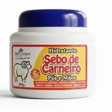 Creme para Pés e Mãos Sebo de Carneiro Hidratante Bel Corpus 250g Pés Macios e Renovados