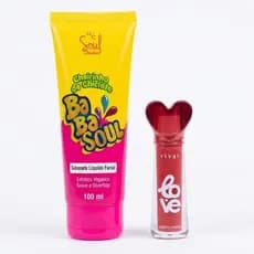 Kit Beleza Sabonete Facial Babasoul 100 ml + Batom Love Vivai Pele Limpa Lábios Sedutores
