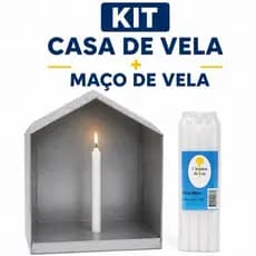 Kit Casinha Veleiro para Túmulo Resistente Chuva e Vento em Metal Galvalume + Maço de Velas