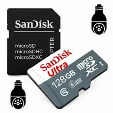 Cartão De Memória Sandisk Micro Sd 128/256gb/512gb Classe 10 Ultra A1 Câmeras de Segurança
