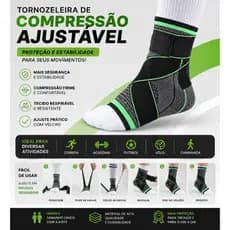 🔥 TORNOZELEIRA DE COMPRESSÃO AJUSTÁVEL ESPORTIVA 🔥
